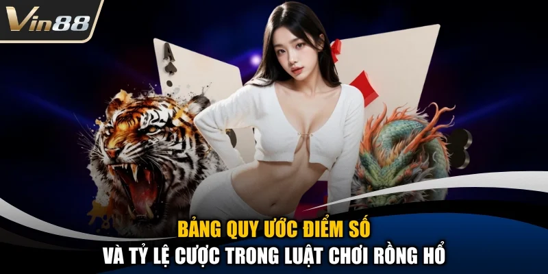 Bảng quy ước điểm số và tỷ lệ cược trong luật chơi Rồng Hổ